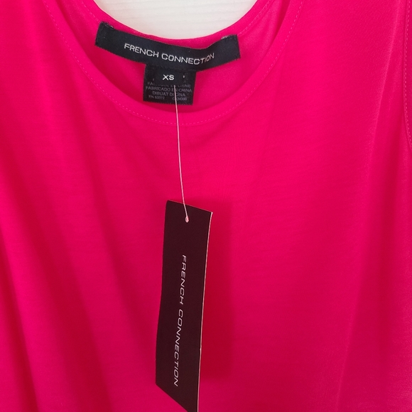 French Connection FCUK Sleeveless Peplum Top. Hot Pink. XS. - Picture 3 of 4